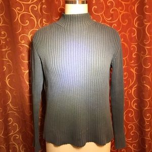 GAP Mock turtle neck cotton sweater seafoam green